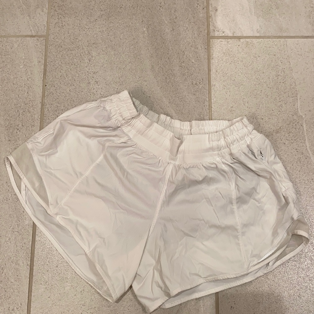 Lululemon White Running Shorts